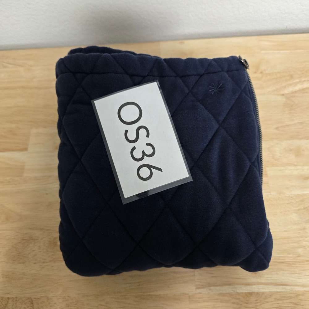 Athleta Quilted Crewneck Sweatshirt Navy Blue XS Long Sleeve Casual Athleisure - Picture 7 of 9